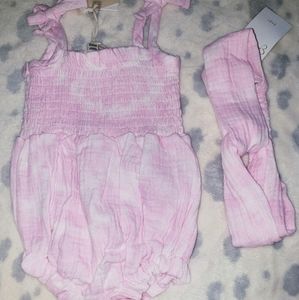 Pink tiedye baby girl romper 0-3 months